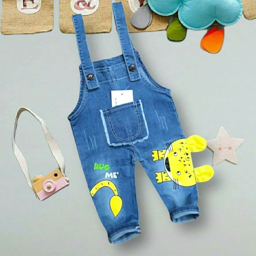 Yếm jean dài cho bé trái /gái chất co giãn