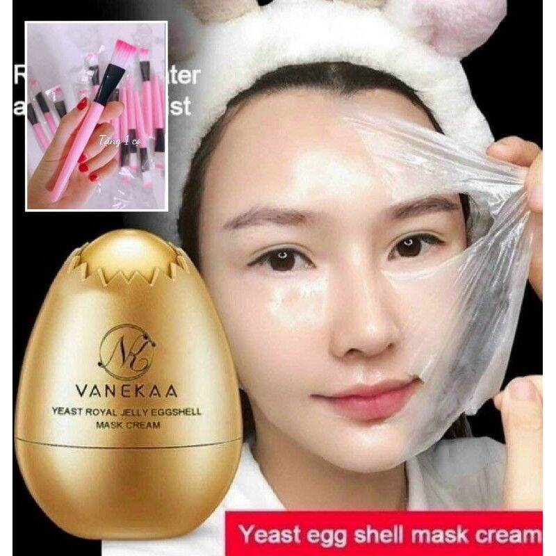 Mặt Nạ Lột Hình Trứng Vàng Vanekaa Thái Lan Bổ Sung Collagen Sáng Mịn Da Tặng Cọ Quét Nạ