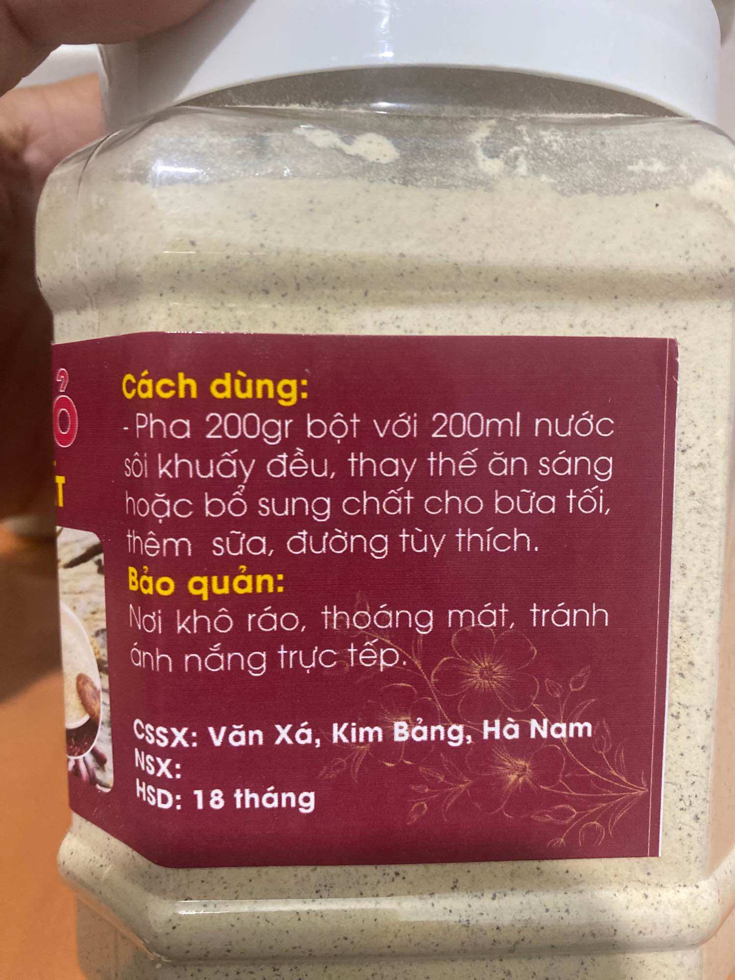 500gr Bột đậu đỏ nguyên chất sạch mịn 100% Organic