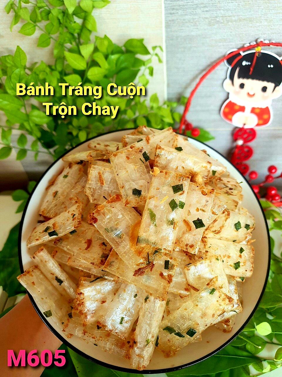 Bánh Tráng Cuộn Trộn Chay Thơm Siêu Ngon