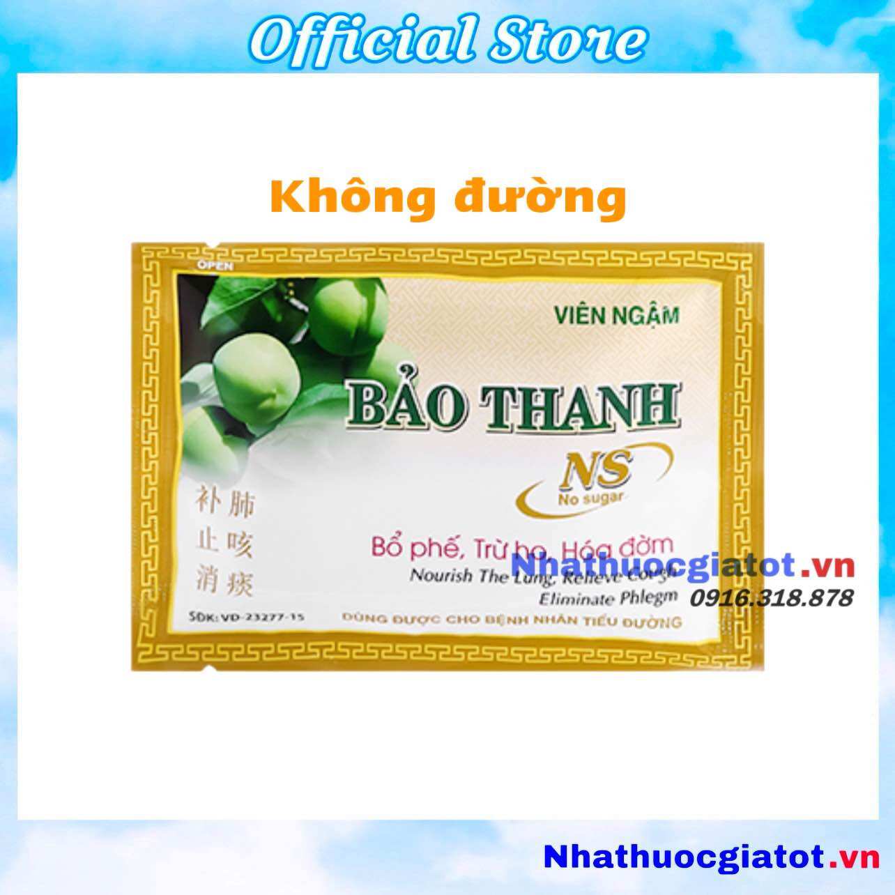 [Vỉ 5 Viên] Viên Ngậm Ho Bảo Thanh