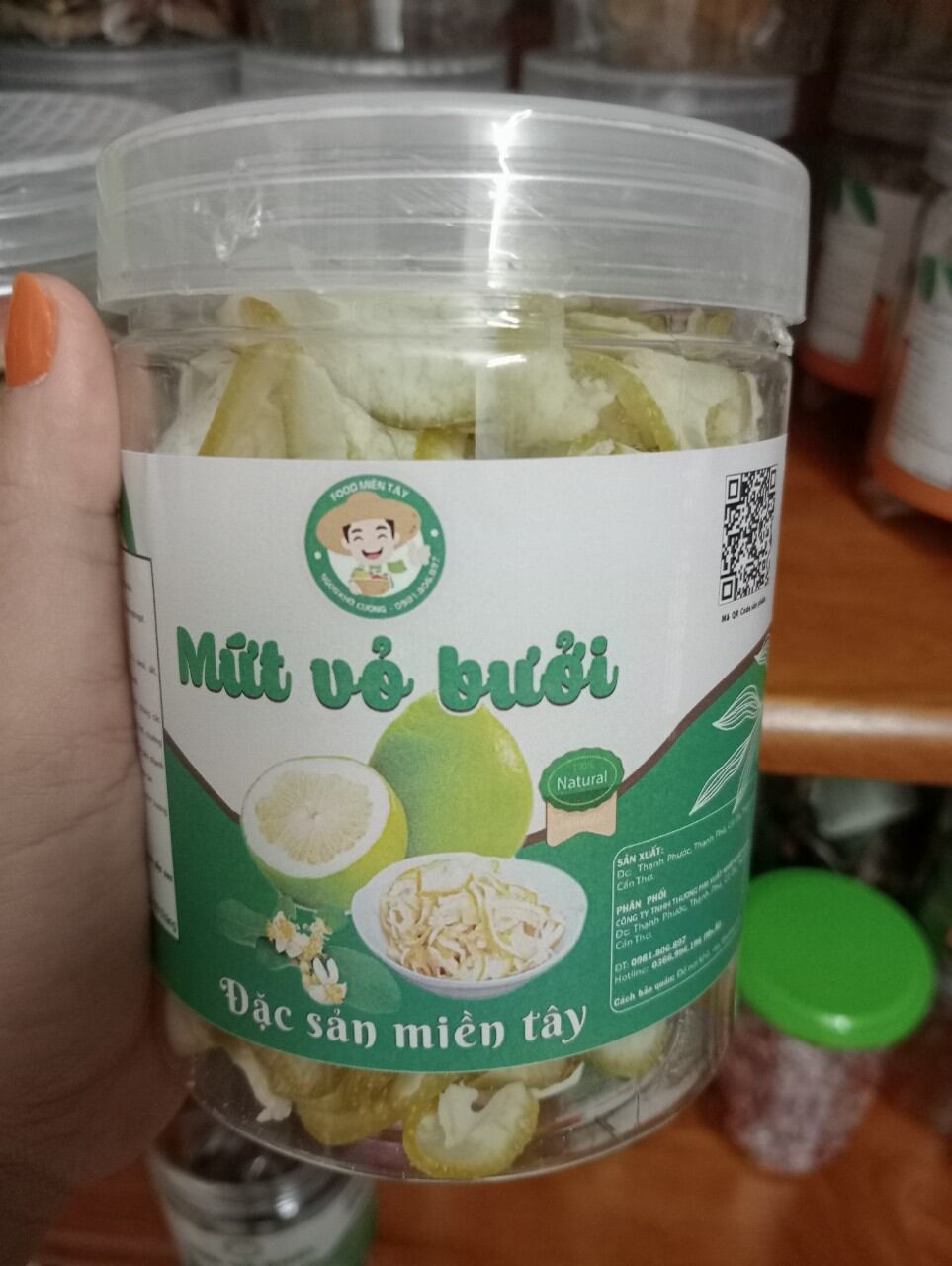Mứt vỏ bưởi đường phèn dẻo chua chua ngọt ngọt
