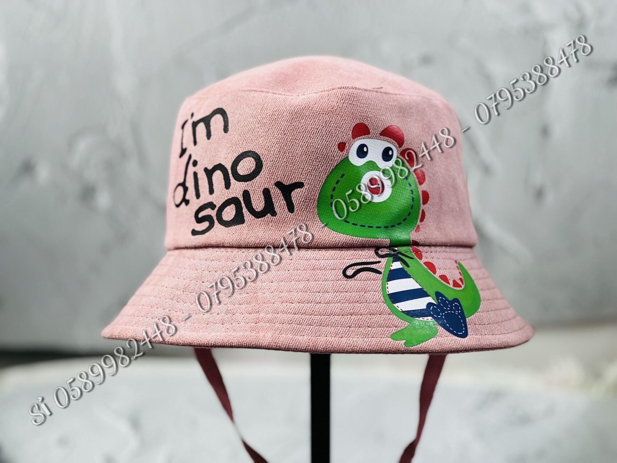 Mũ bo bucket - Nón Tai bèo phối dây khủng Long 🦖 xanh cute cho bé trai bé gái cute 1tuổi đến 5t