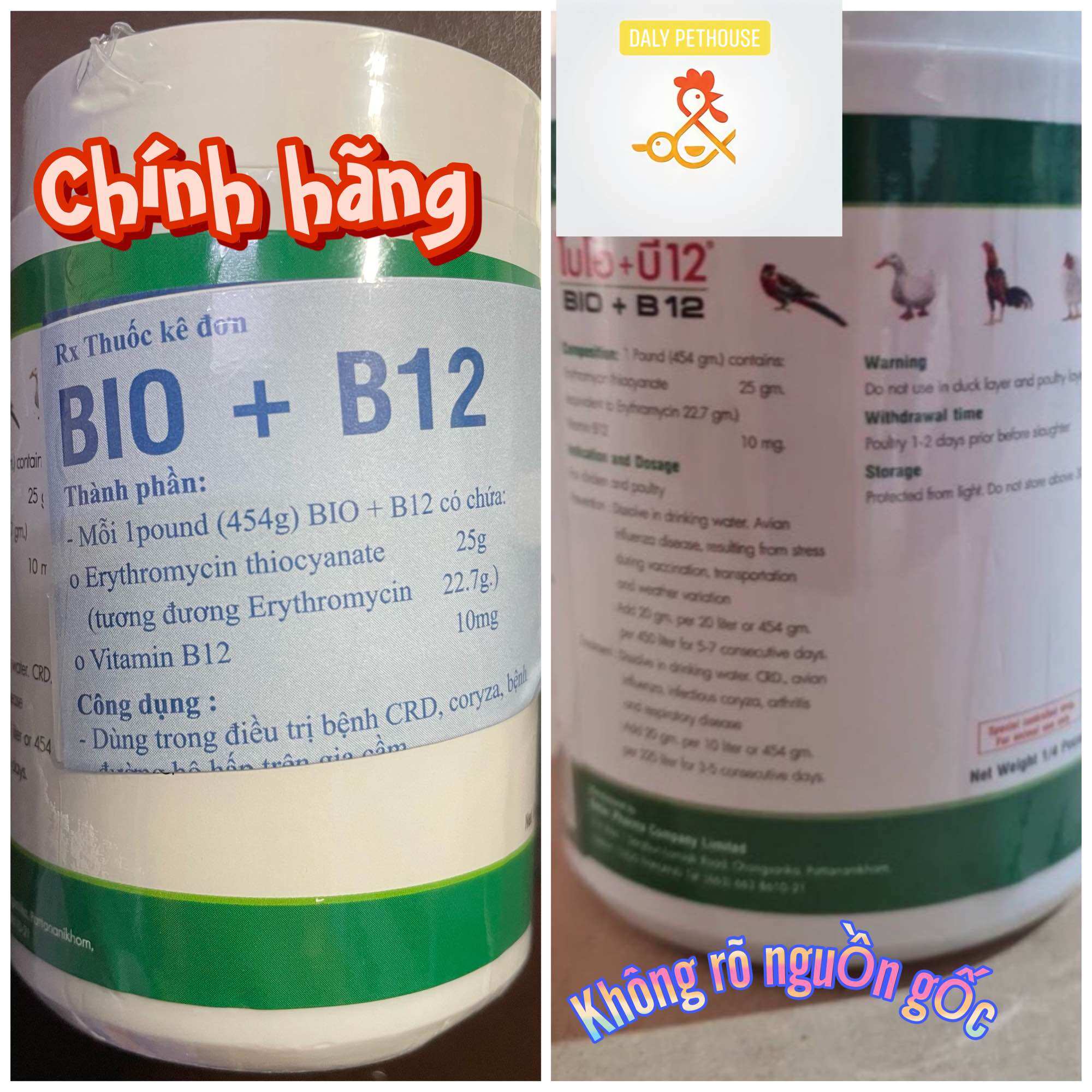 Bio B12 150gr úm gà đá chim