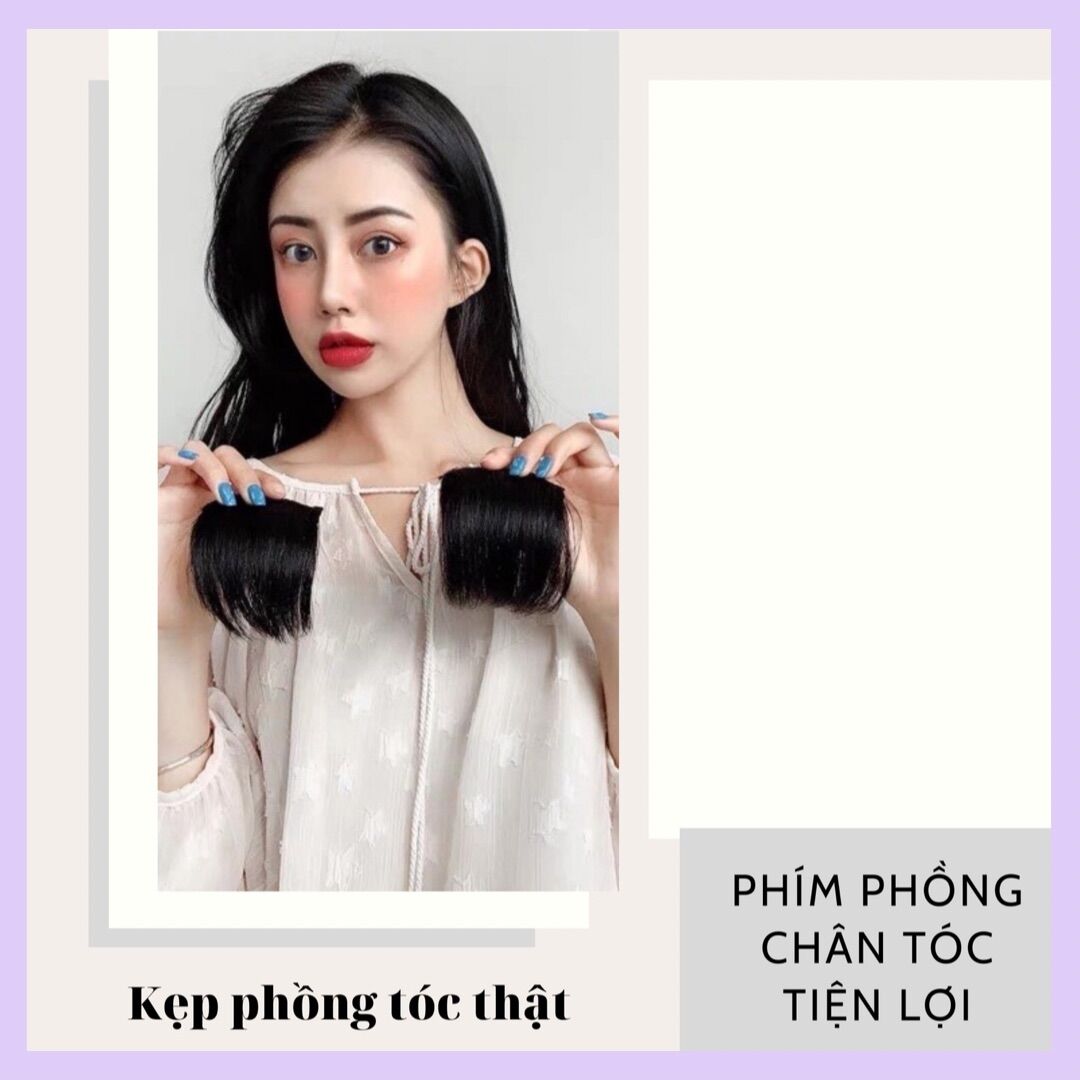 Độn phồng chân tóc tóc thật, kẹp phím độn phồng tóc cao cấp