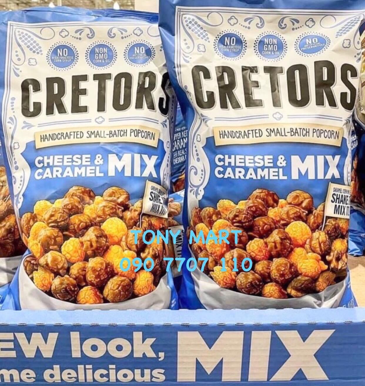 Bánh bắp cretors mix 2 vị caramel và cheese 907g - usa