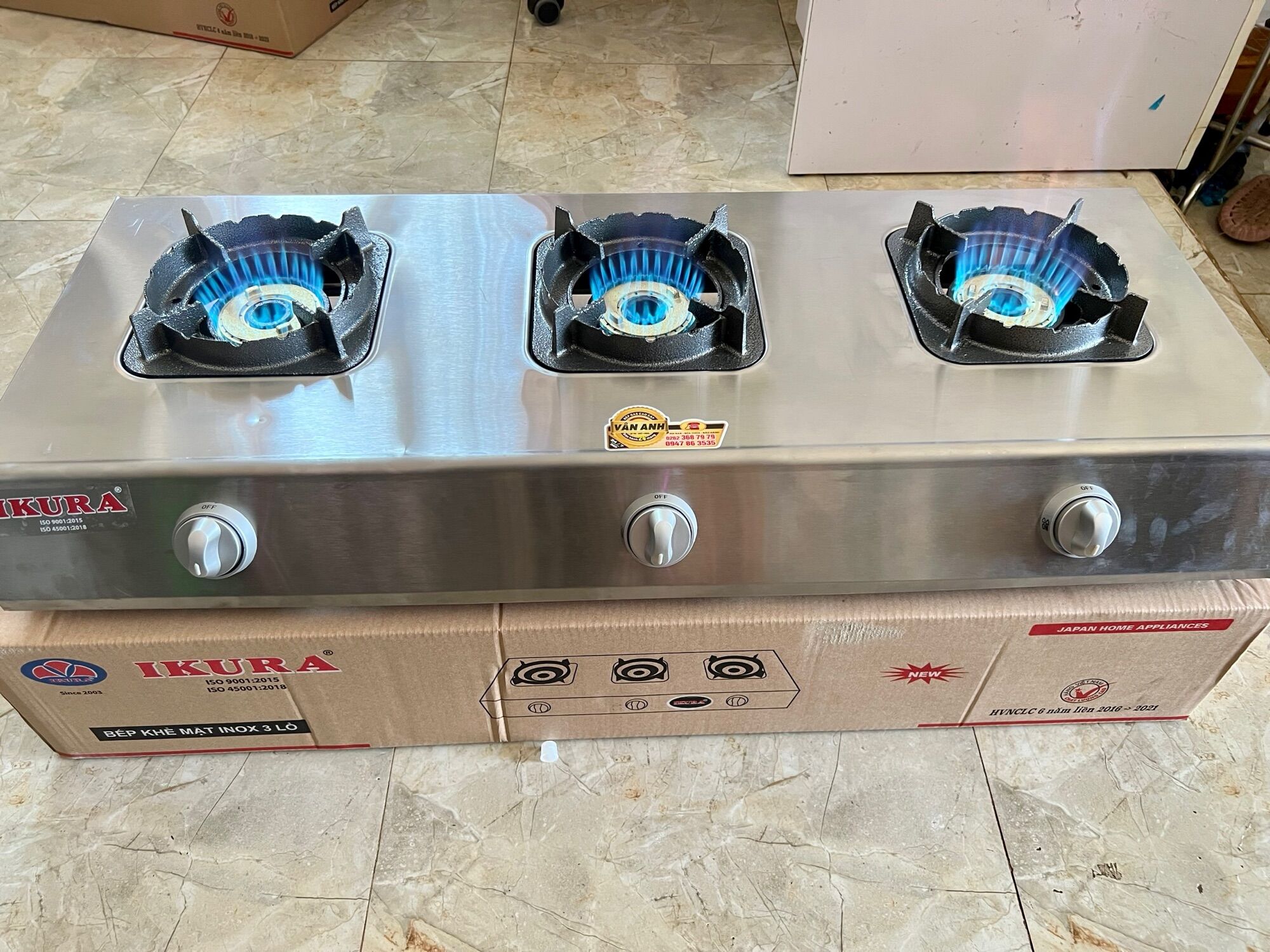 Bếp khè 3 lò - bếp công nghiệp 3 lò