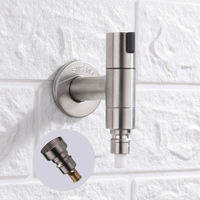 AZOS | Vòi Nước Tự Dừng Cho Máy Giặt Gắn Tường Inox