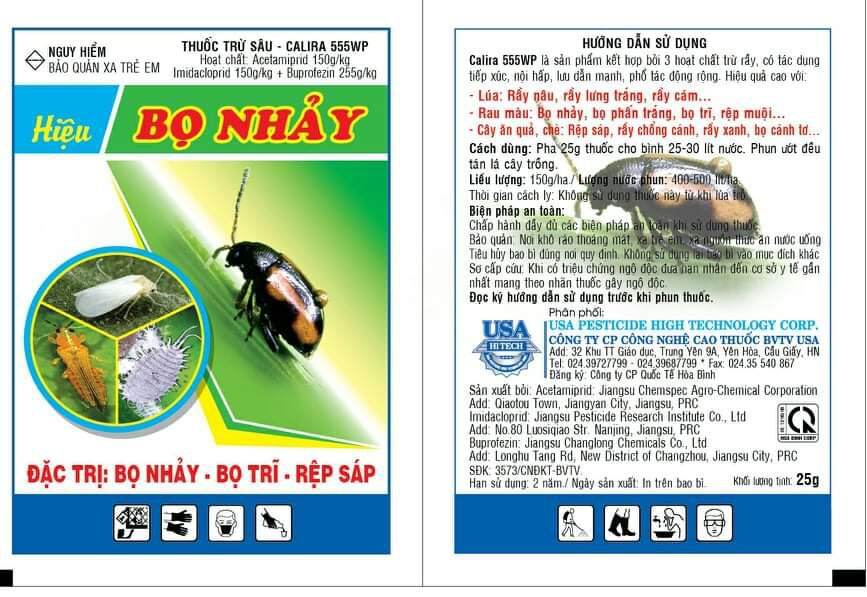 (BỌ NHẢY) Thuốc trừ bọ nhảy bọ trĩ rệp sáp gói 25gr sử dụng cho 25 lít nước