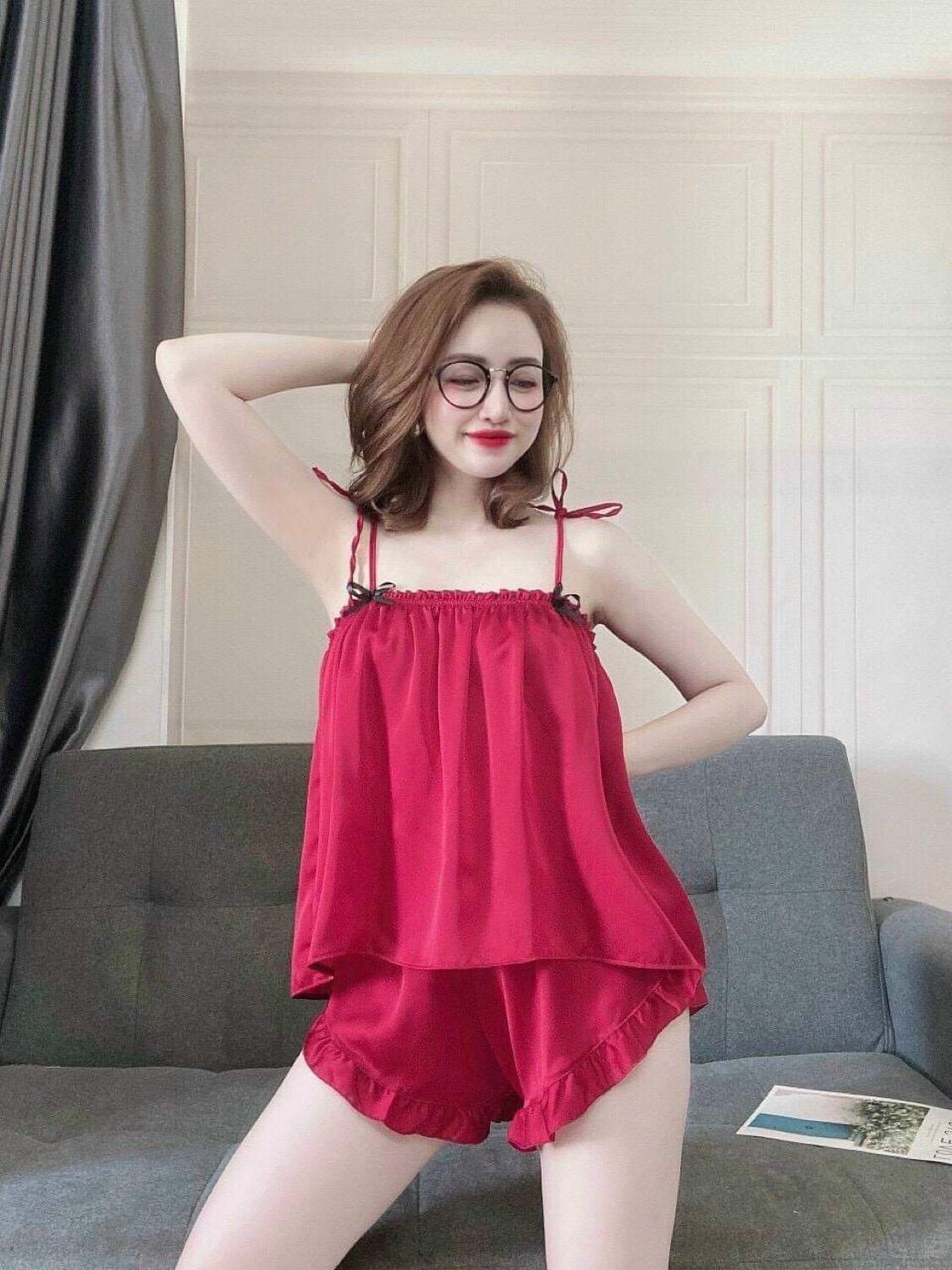 Đồ bộ hai dây lụa