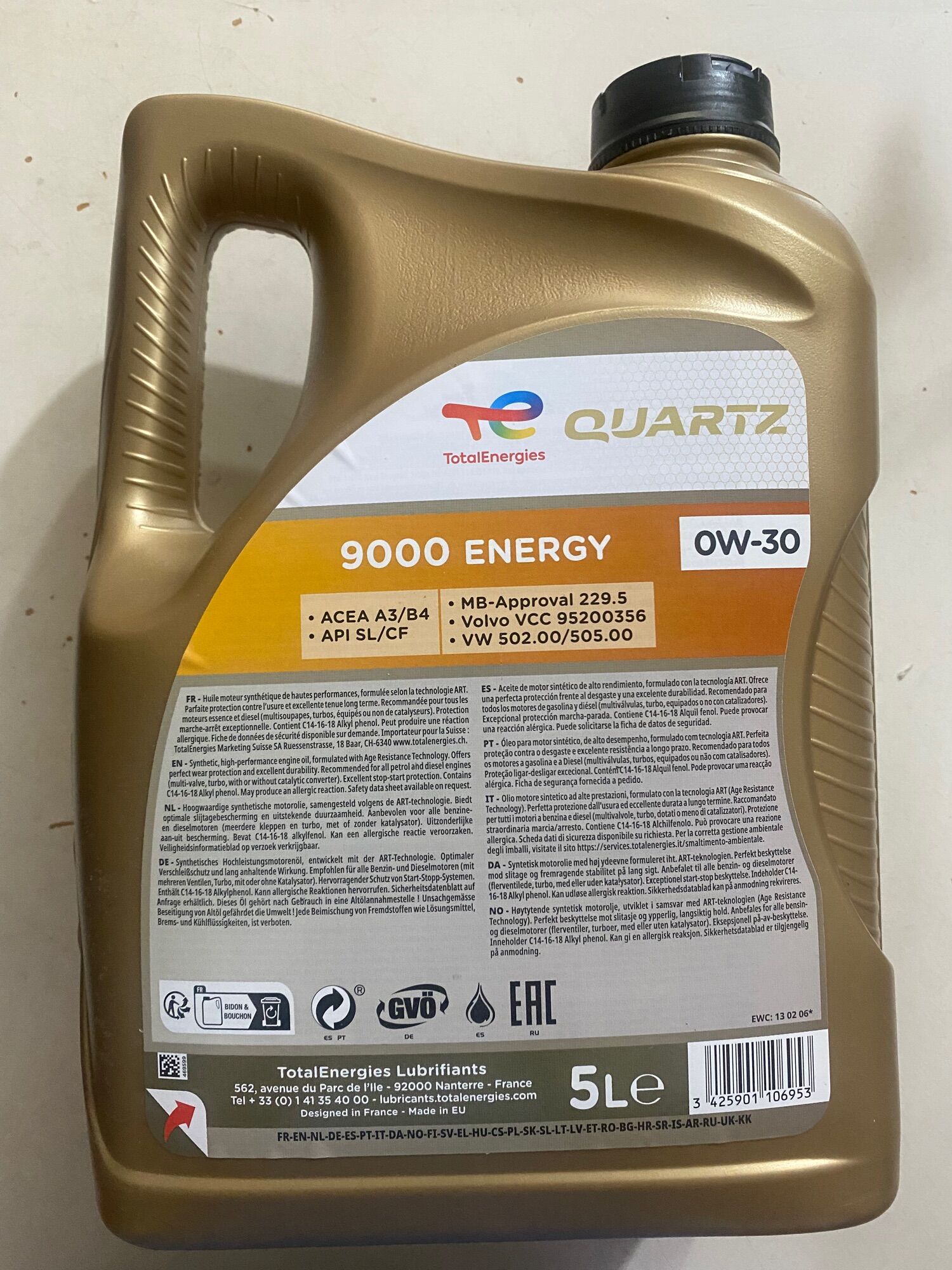 Dầu nhớt Total 9000 0w30