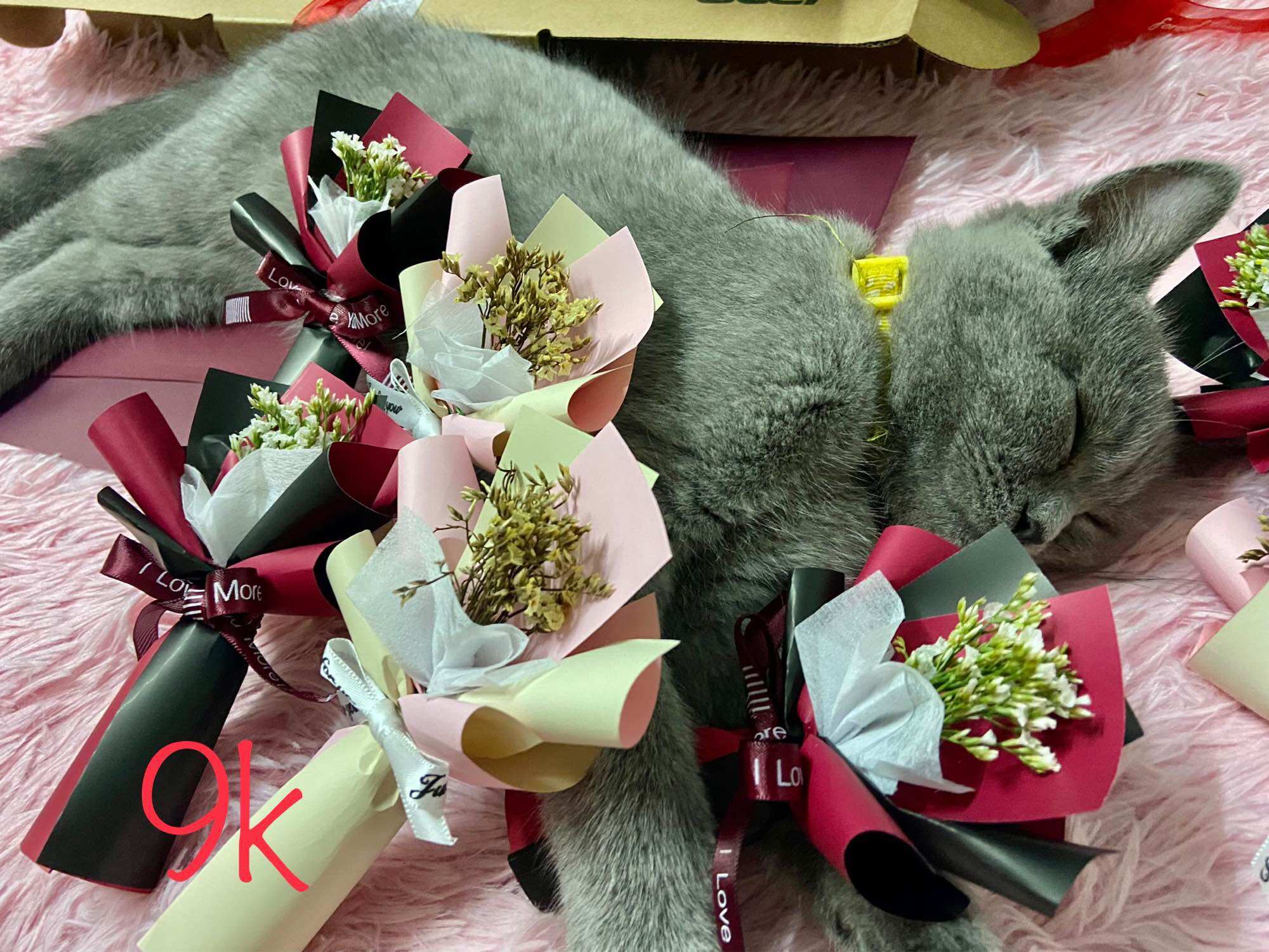 Hoa khô bó mini handmade dùng đính kèm quà hoặc tặng người yêu người thân, đối tác HOẶC decor trang trí