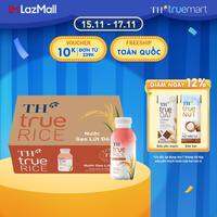 Thùng 24 chai nước gạo lứt đỏ TH true RICE 300 ml (300 ml x 24)