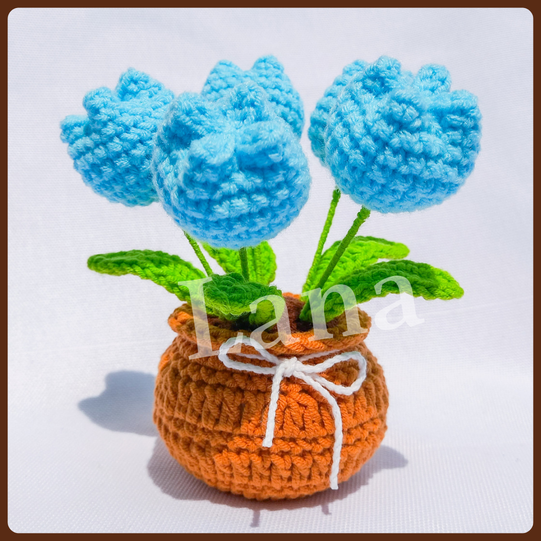 Chậu hoa TULIP để bàn trang trí/quà tặng (size to)