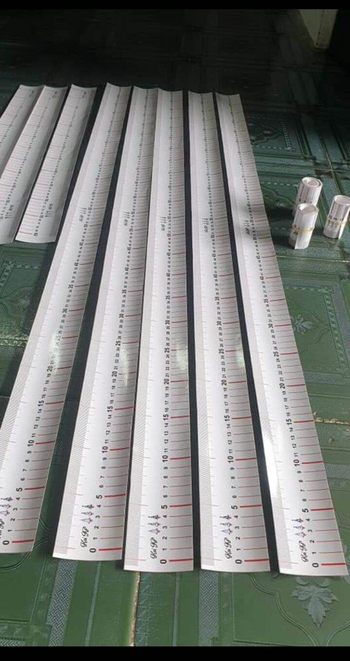 1 cây thước decal đo cá kt: 6cm x 110cm