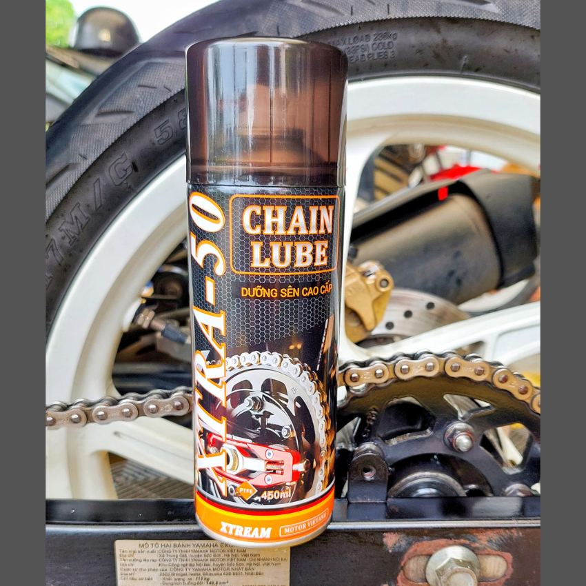 [HCM, CHỐNG VĂNG] chai xịt dưỡng sên xe máy XTREAM xtra50 450ml .