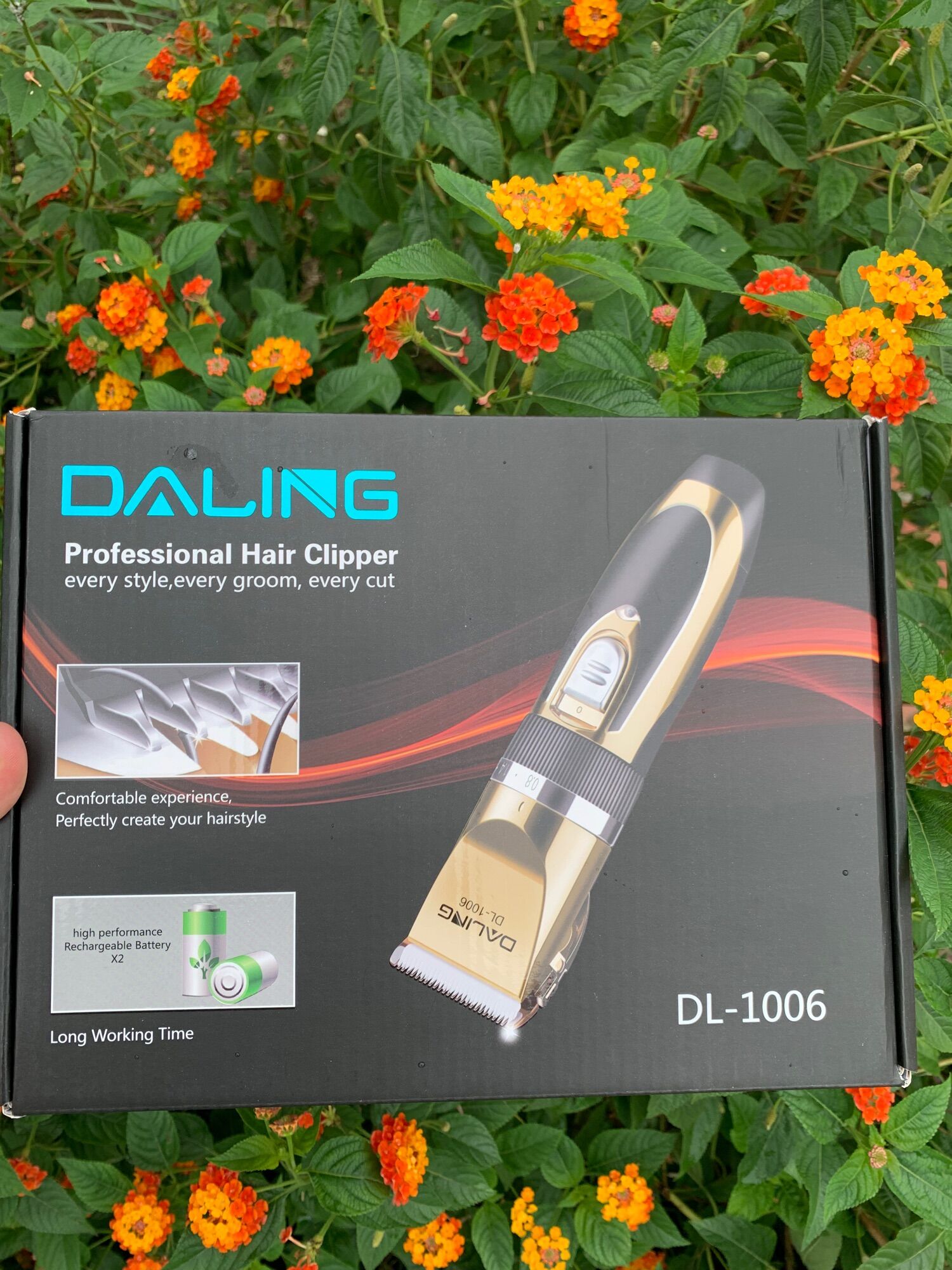 Tông đơ cắt tóc 12W DALING 1006- Tặng thêm 1 pin
