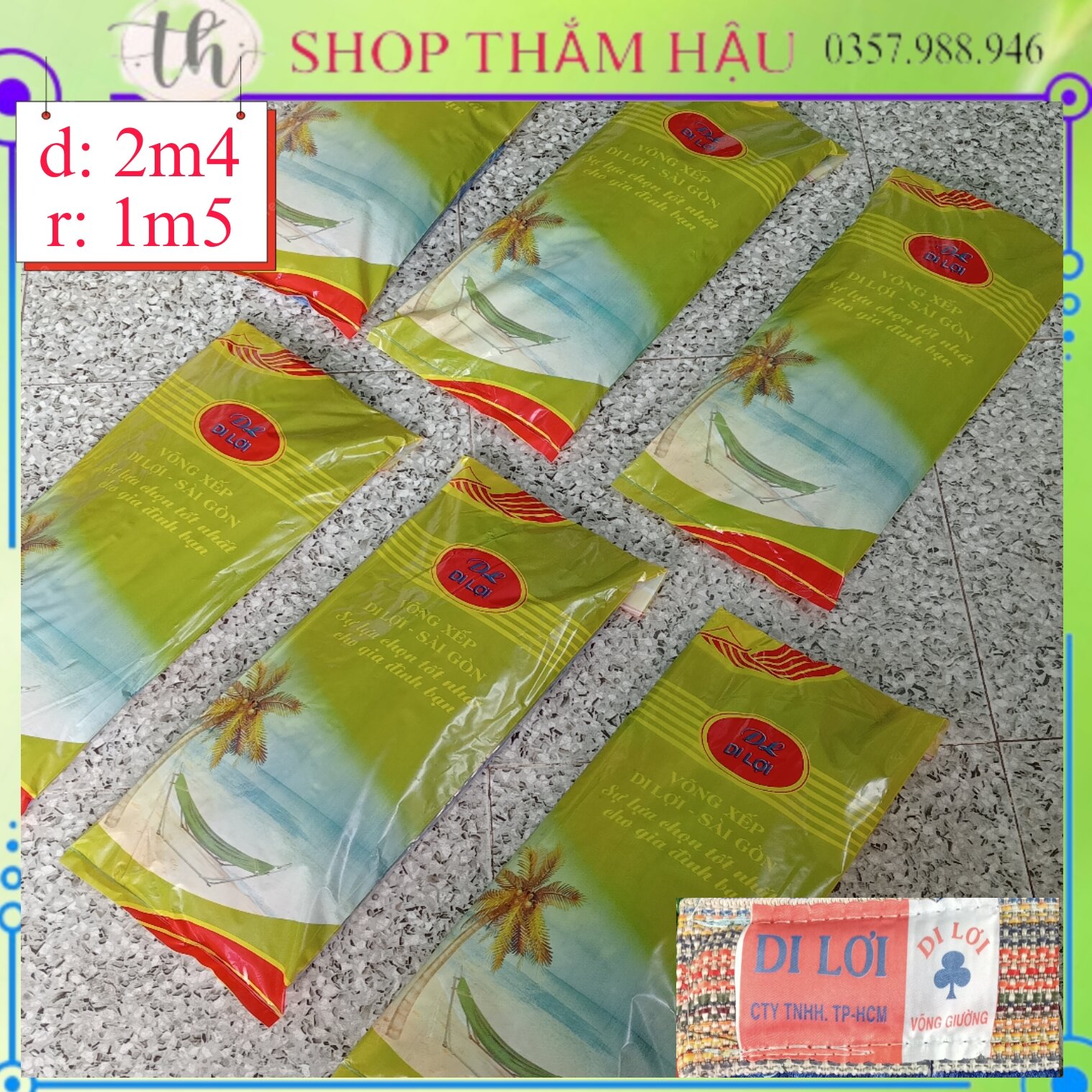 Võng Lưới Size Đại 2 Lớp DI LỢI Cao Cấp - Đầu Cán Thép 60cm Loại To Rộng - Chất Vải Không Giãn