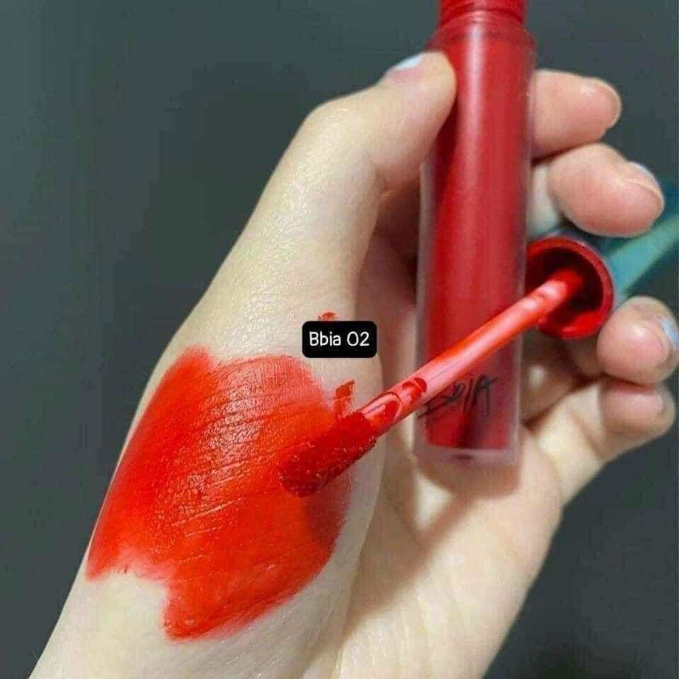 Son kem lì Bbia Last Velvet Lip Tint Version Màu 02 Đỏ Cam