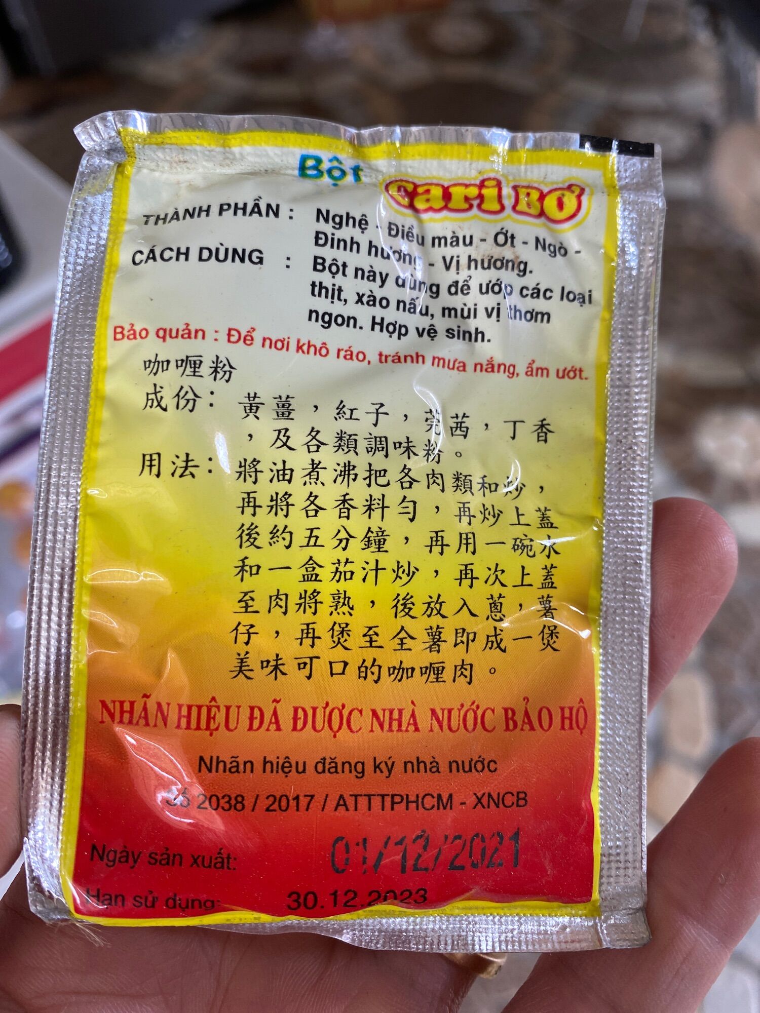 Bột cari bơ