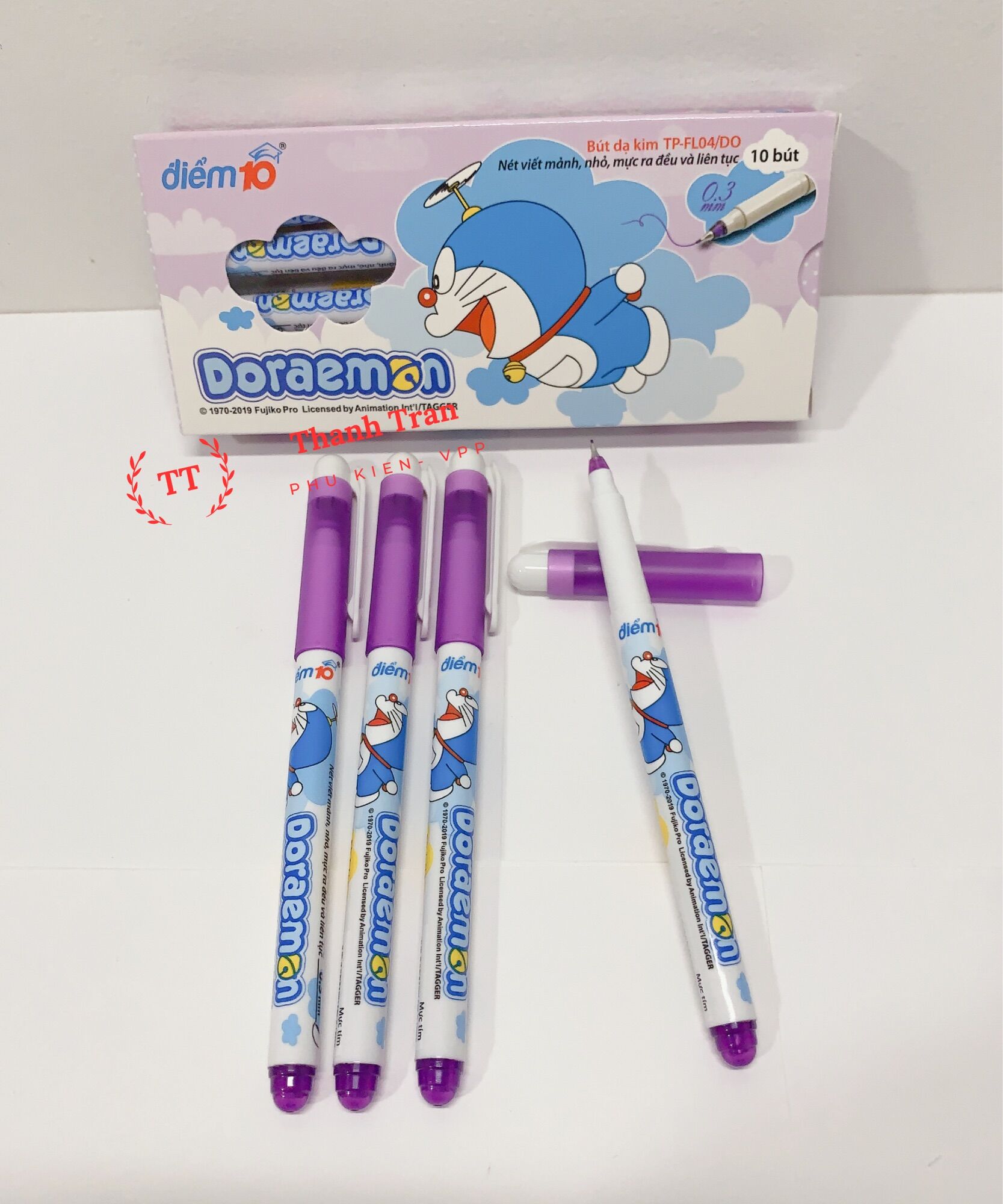 Hộp 10 cây bút lông kim FL-04/DO mực tím