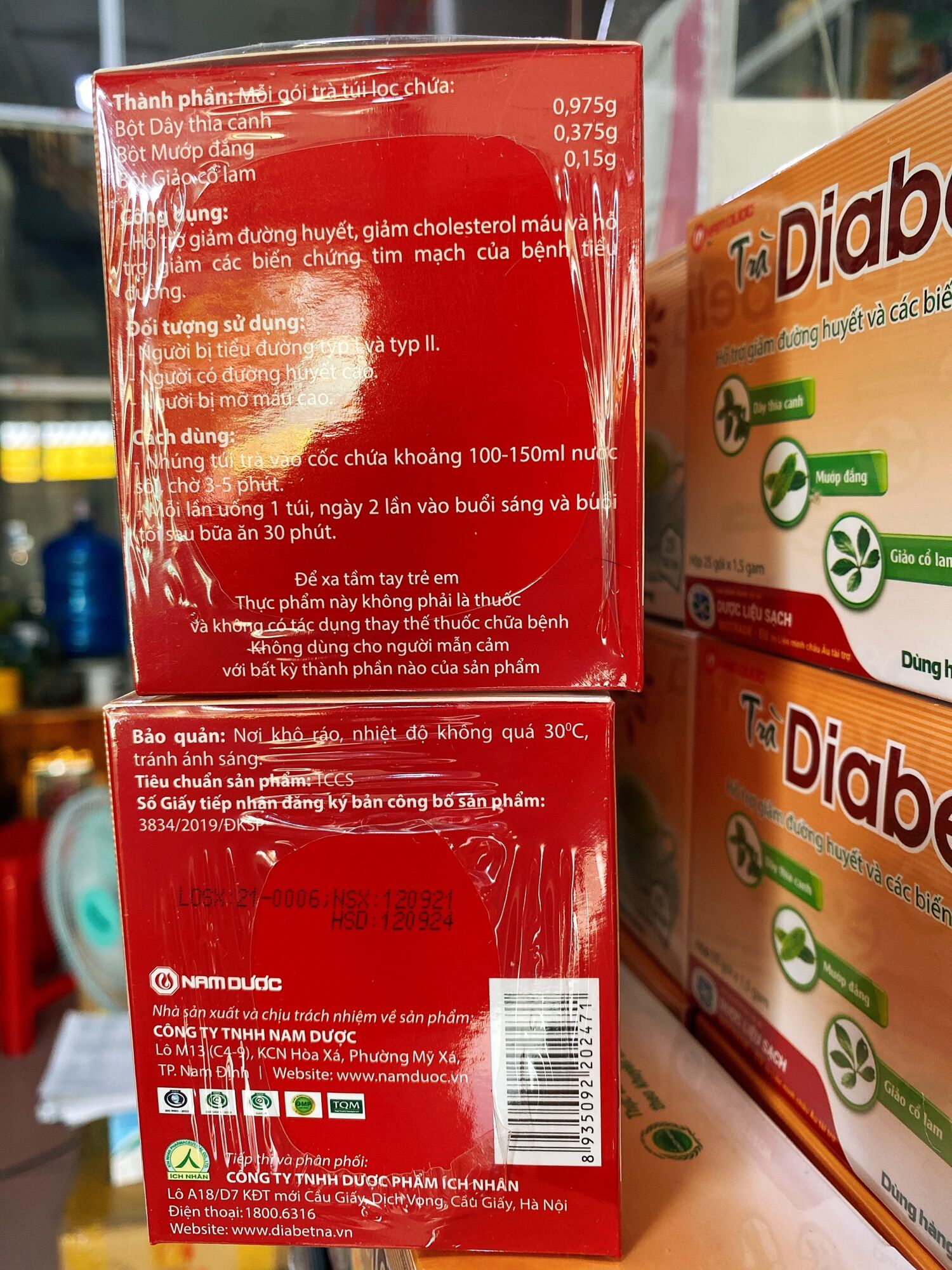 Trà Diabetna (hộp lớn 25 gói x 1,5gam)