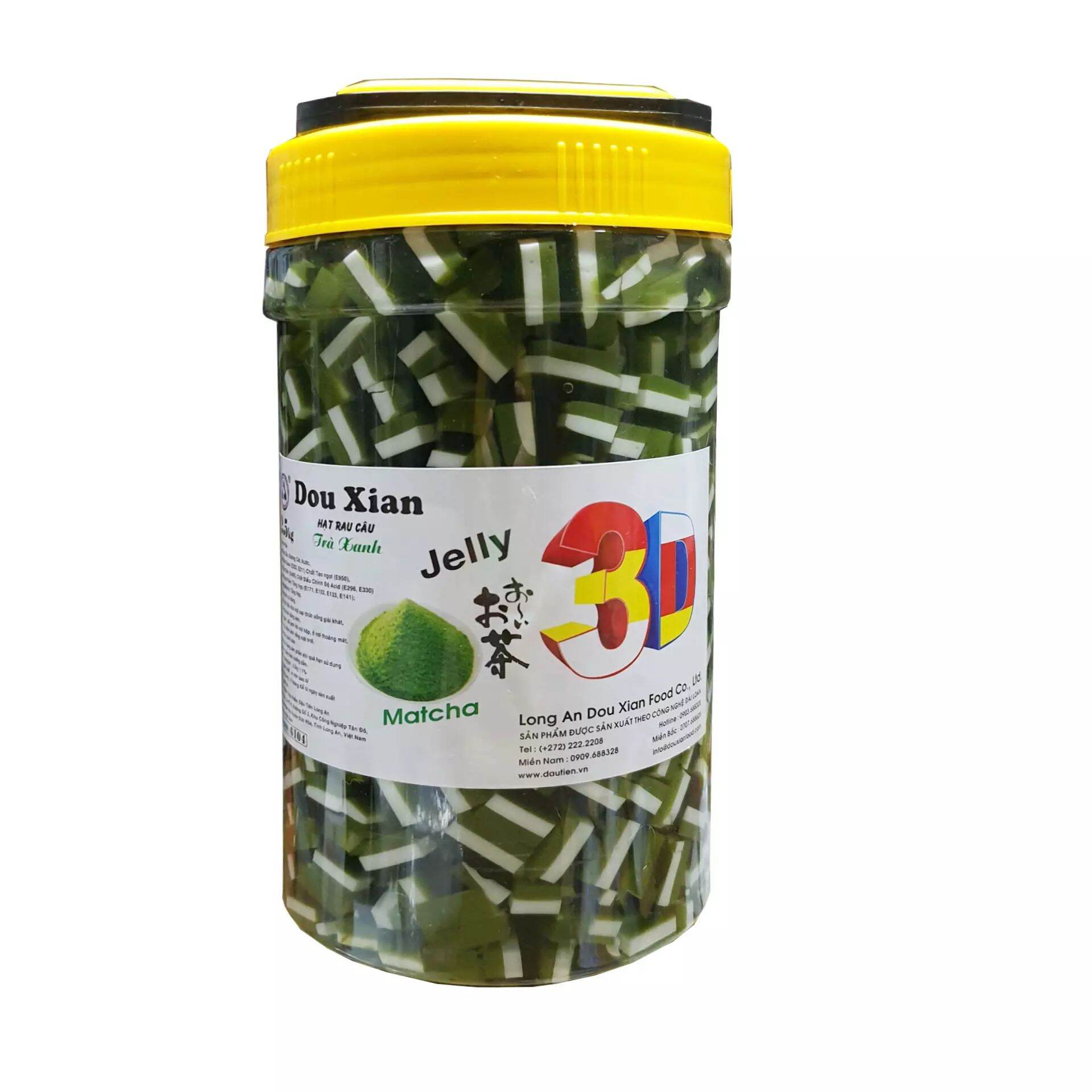 Hộp thạch douxian 3d hạt matcha 2.5kg