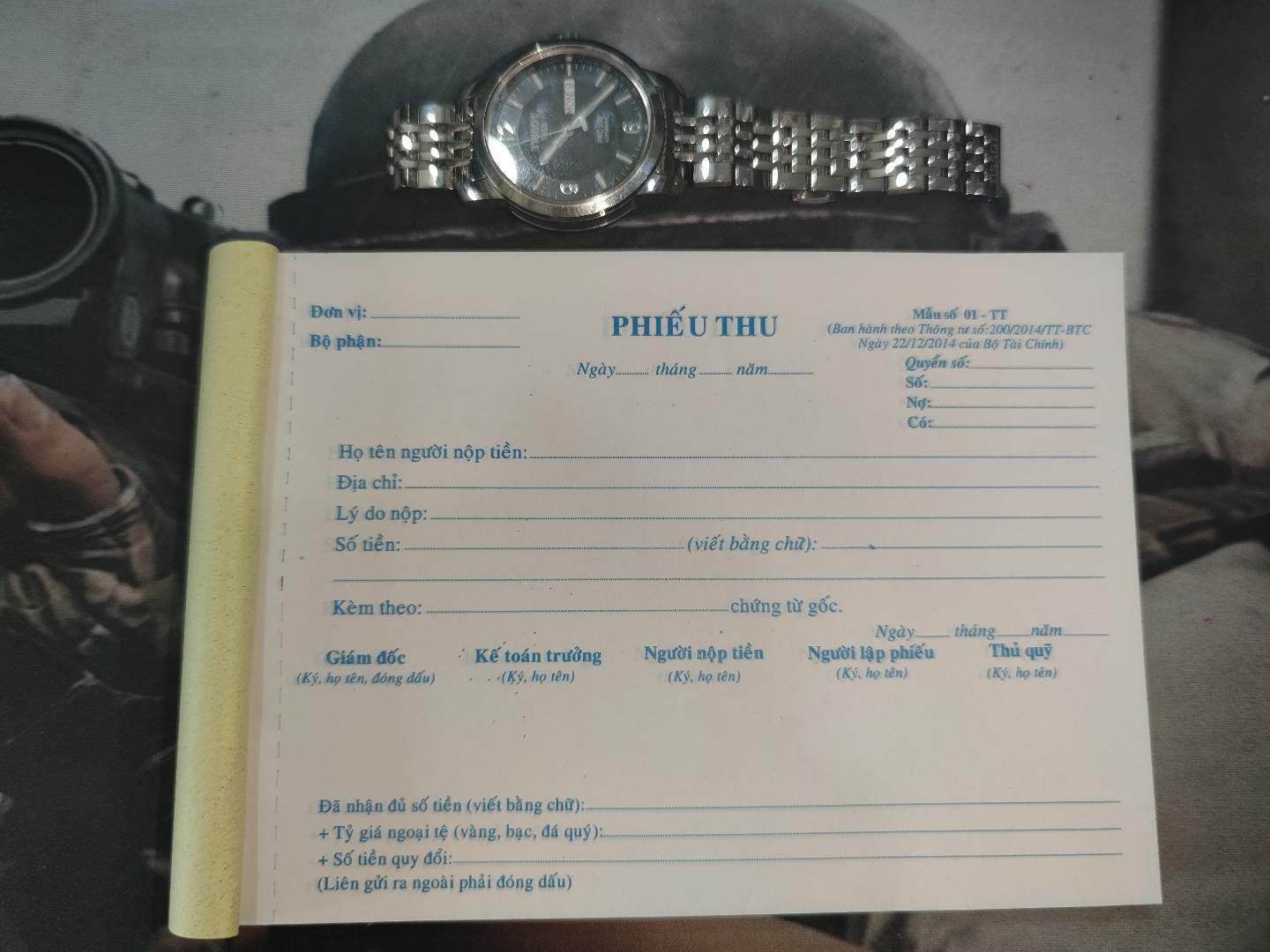 [HCM]Combo 5 quyển Phiếu Thu : 1/2/3 liên