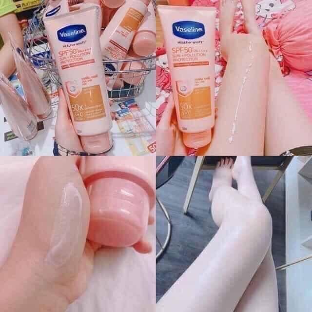 🎀 Tuýp Kem Body Dưỡng Trắng Vaseline Dưỡng Ẩm 320Ml 🎀