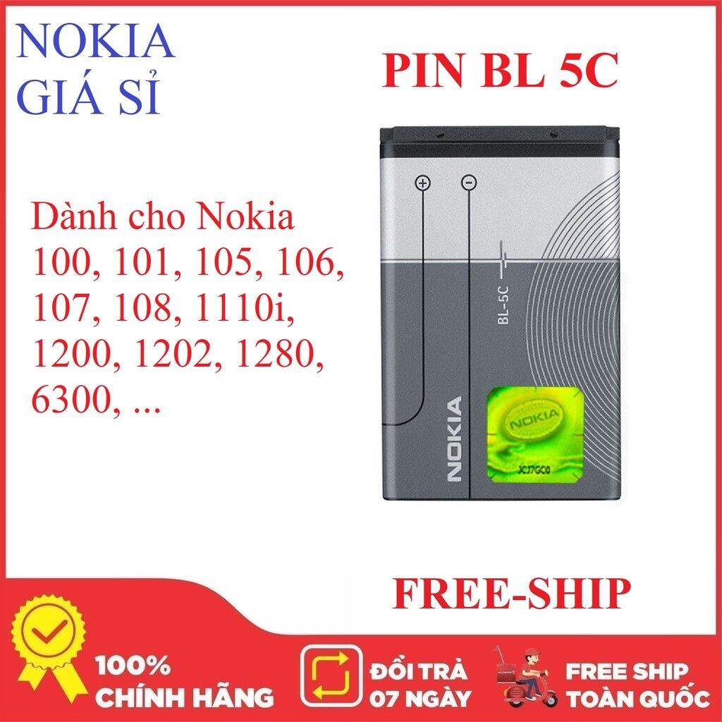 Pin nokia bl 5c dành cho nhiều dòng điện thoại 1080 , 1020 , 105 , 106...