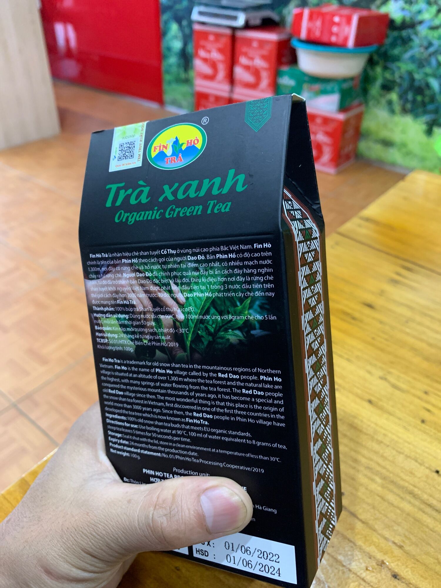 Trà Xanh -Shan Tuyết hữu cơ ( hộp 100g)