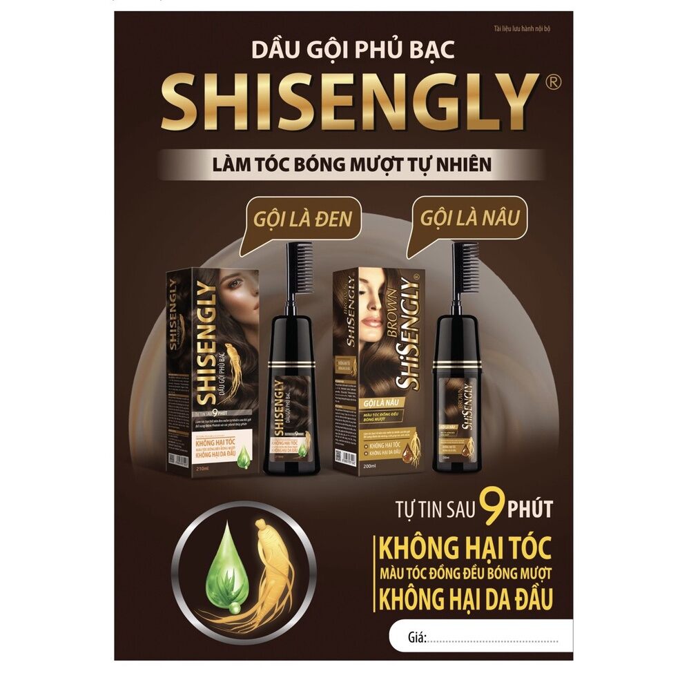 Dầu gội phủ bạc - phủ nâu shisengly 200ml