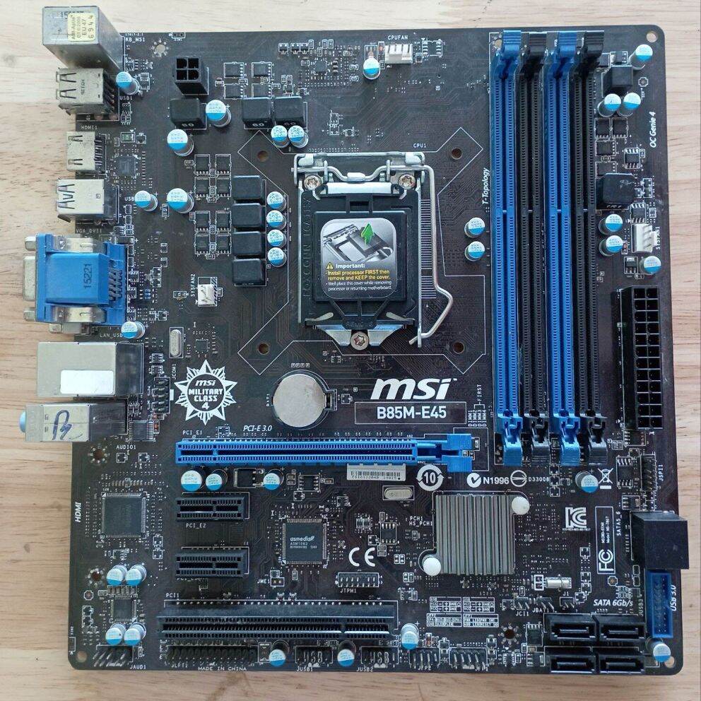 Mainboard máy tính pc b85 msi 4 khe ram hàng đã qua sử dụng có bảo hành