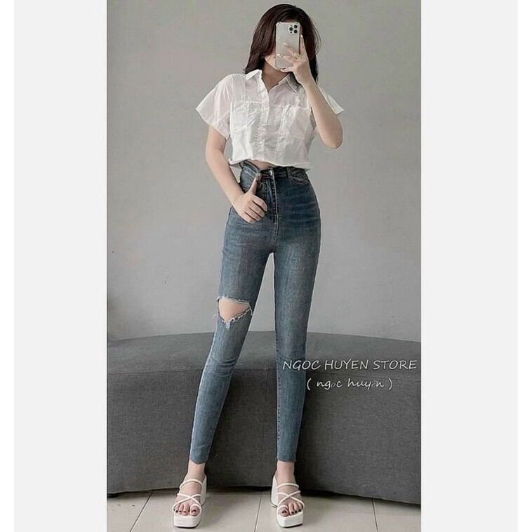 Quần jean rách nữ kiểu mới đủ size