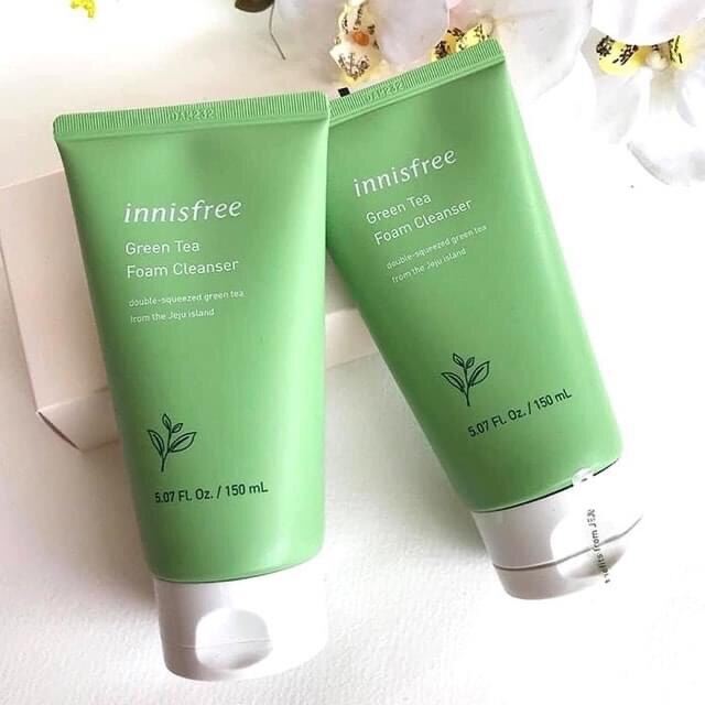 [Chính Hãng] Sữa Rửa Mặt Làm Sạch Từ Trà Xanh Đảo Jeju Innisfree Green Tea Foam Cleanser 150Ml