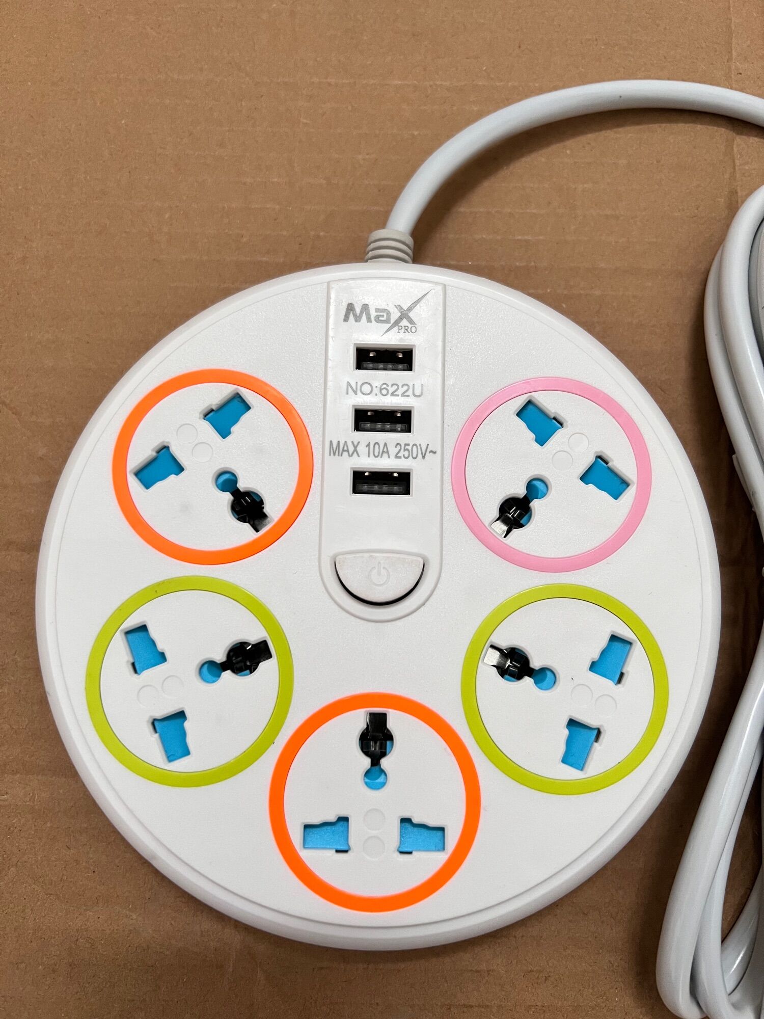 Ổ cắm điện tròn đa năng sạc usb dây dài 5m