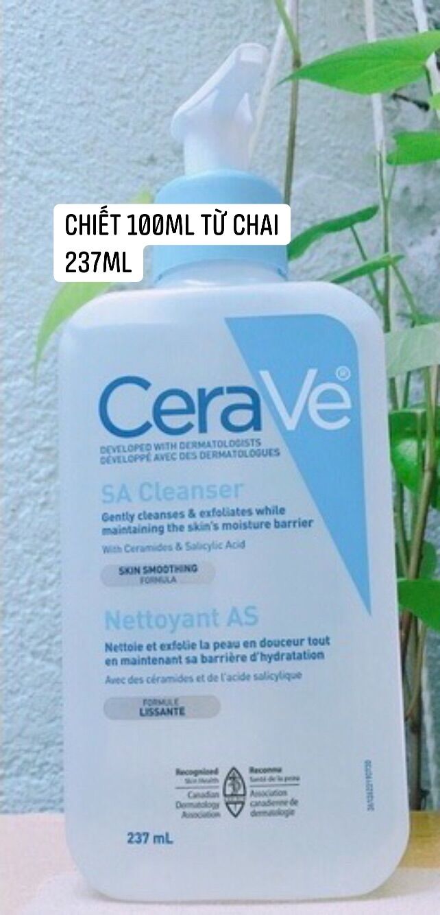 [Bill Canada] Sữa Rửa Mặt Cho Da Dầu, Mụn Cerave SA Cleanser 237ml