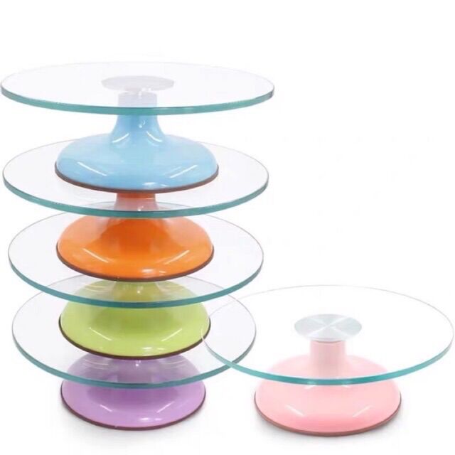 Bàn xoay mặt kính 30cm