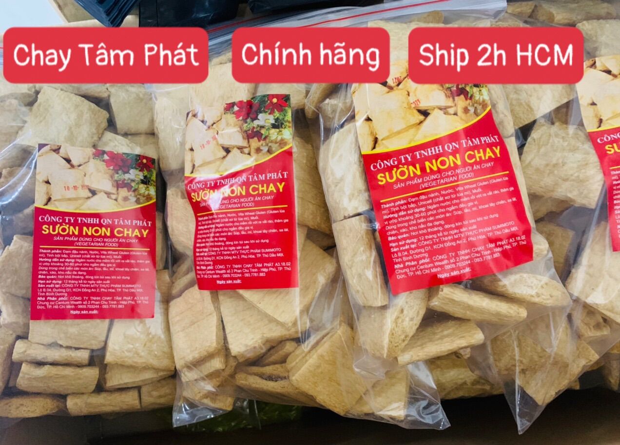  3 KG SƯỜN NON CHAY TÂM PHÁT   3 bịch mỗi bịch 1kg   Công nghệ Nhật Bản  Chay Tâm Phát 