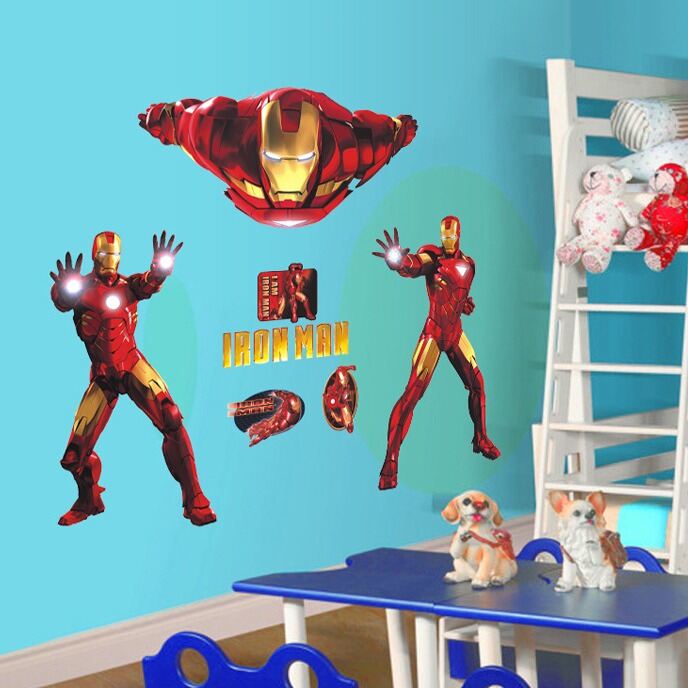 Giấy dán tường giấy dán người nhện hoạt hình cho phòng trẻ em giấy dán tranh tường sáng tạo trang trí tường phòng ngủ bé trai bé trai