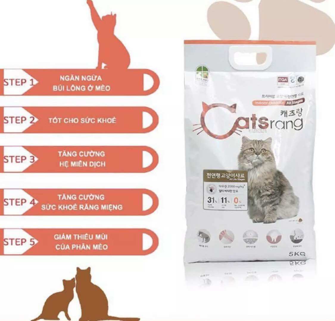 Thức ăn hạt cho mèo catsrang bao 5kg