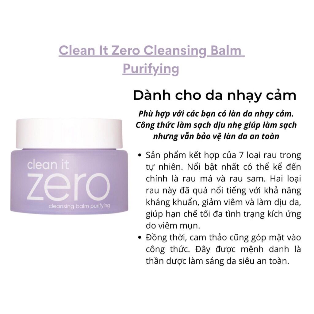 Sáp tẩy trang Banila Clean It Zero