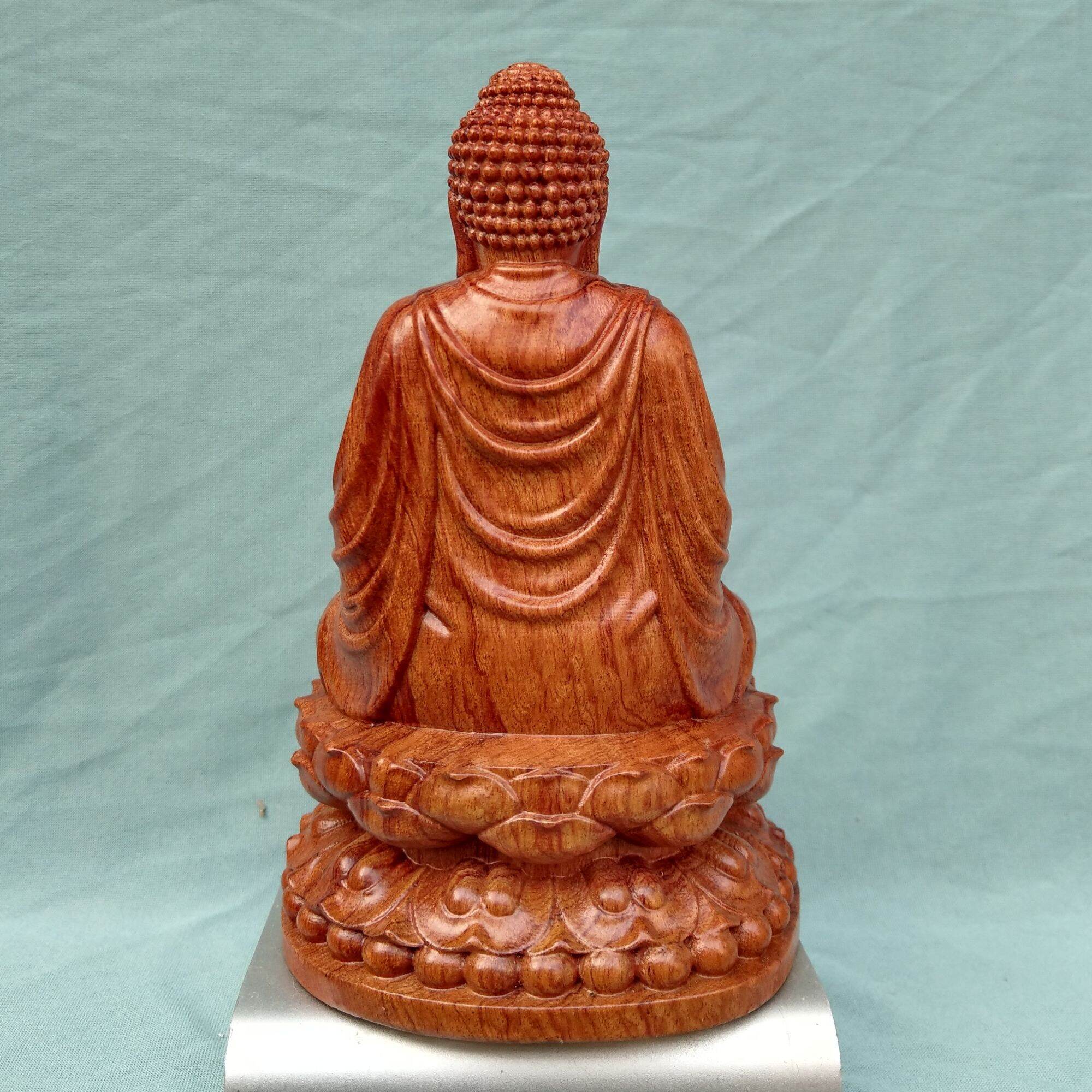 Tượng Phật Thích Ca - Gỗ Hương - Cao 15cm