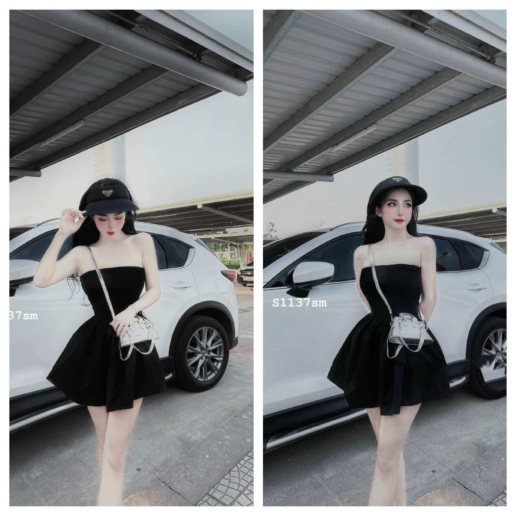 ĐẦM XOÈ NGẮN CÚP NGỰC TRƠN ( HÀNG QC ĐẸP)