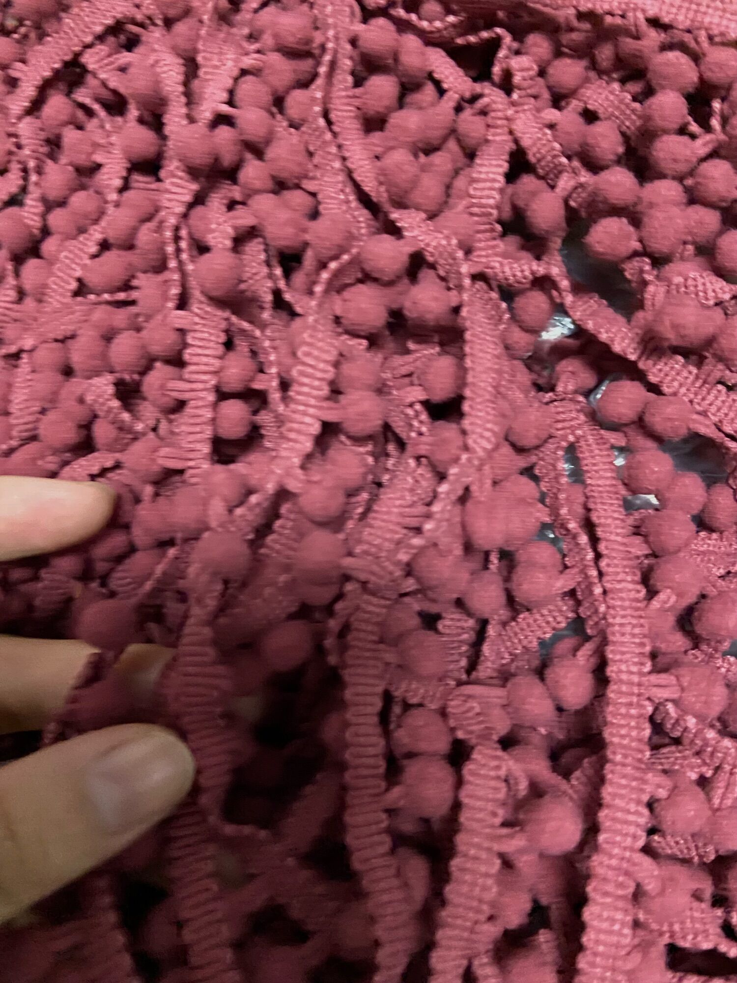 5m dây Pom Pom màu ruốc mịn side 1,5cm