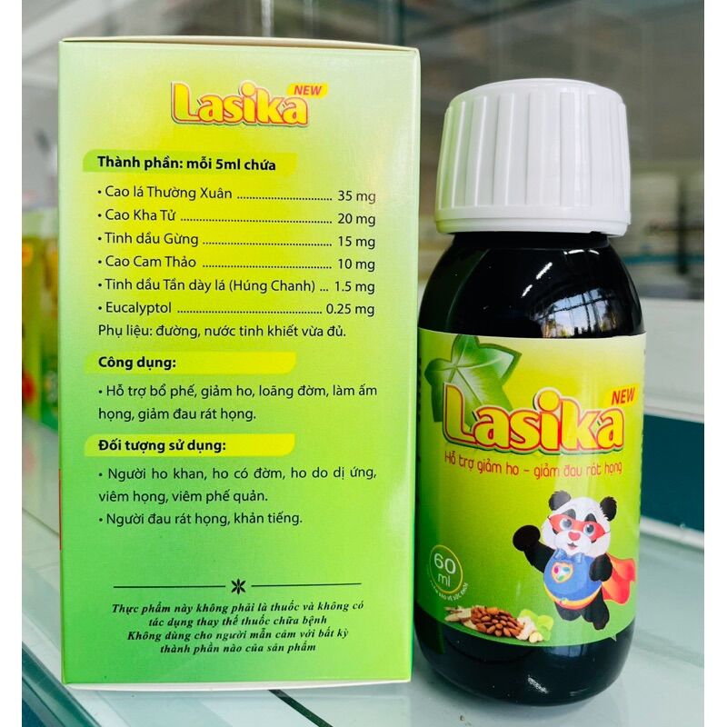 Siro Ho Lasika chai 60ml - lẻ 1 chai