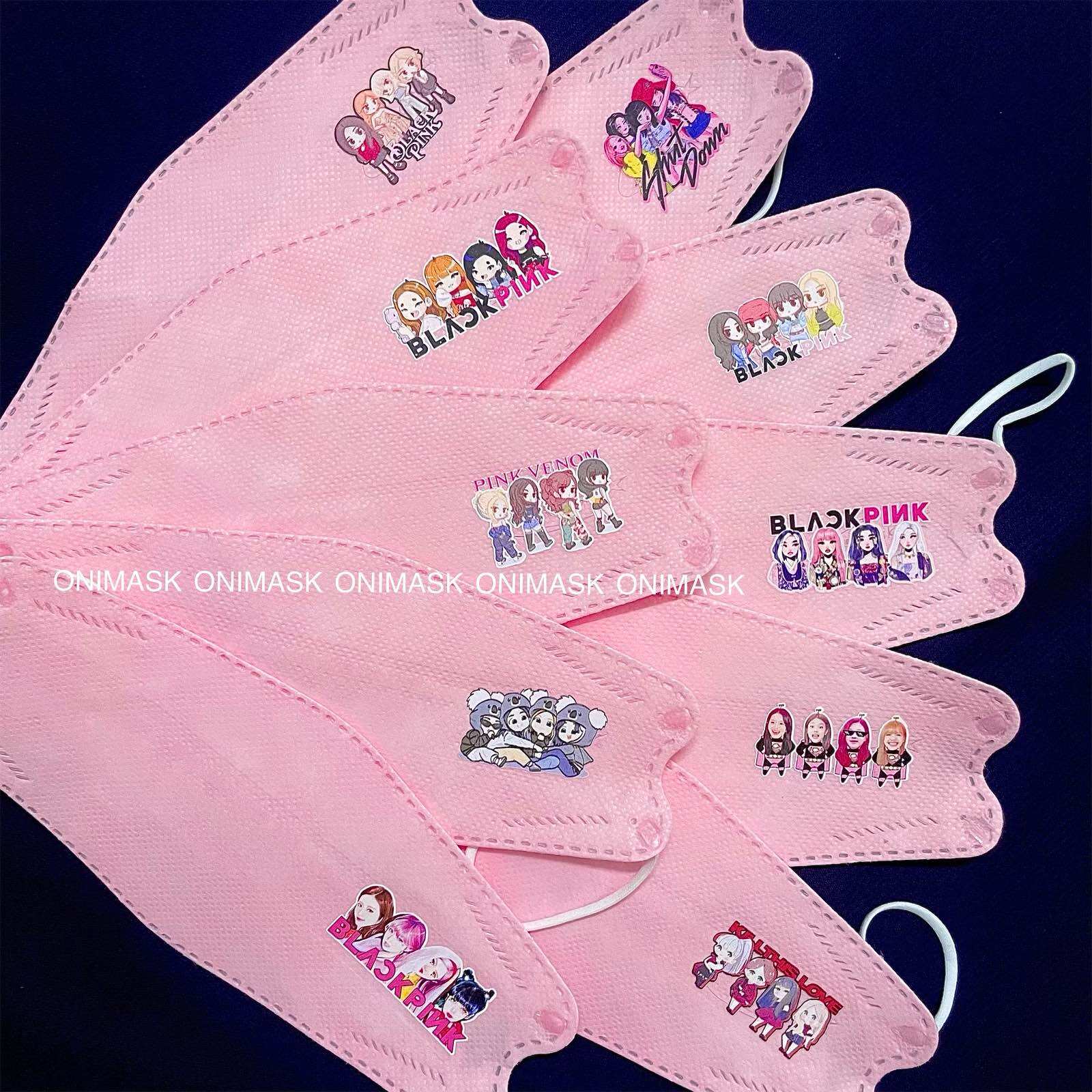 Khẩu trang idol Kpop BLACKPINK hình Chibi dễ thương (50 cái)