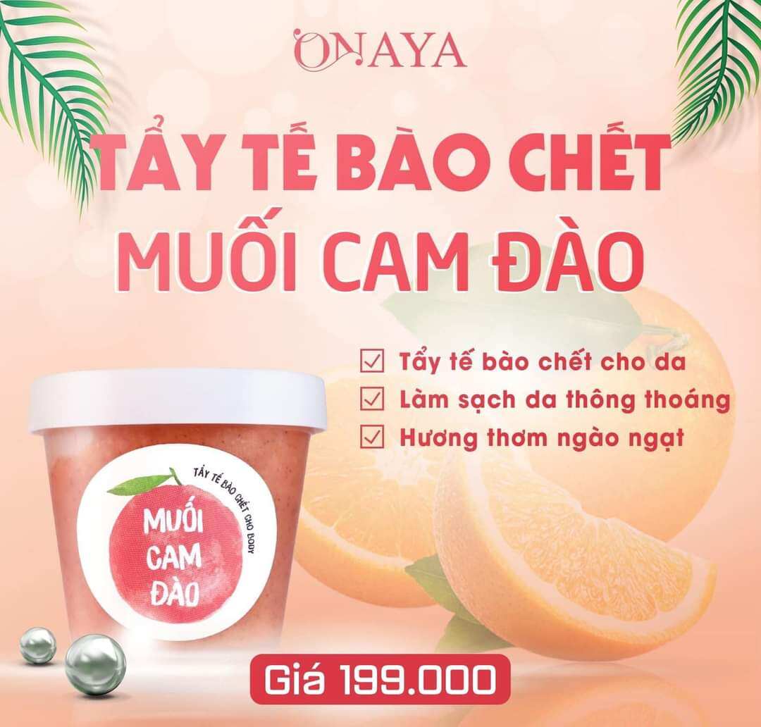 Tẩy tế bào chết muối cam đào