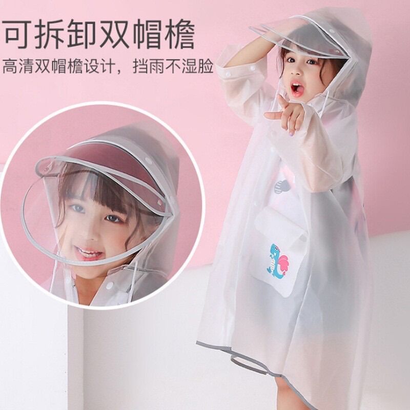 Áo mưa cho bé form rộng đeo được balo (Hàng có sẵn)
