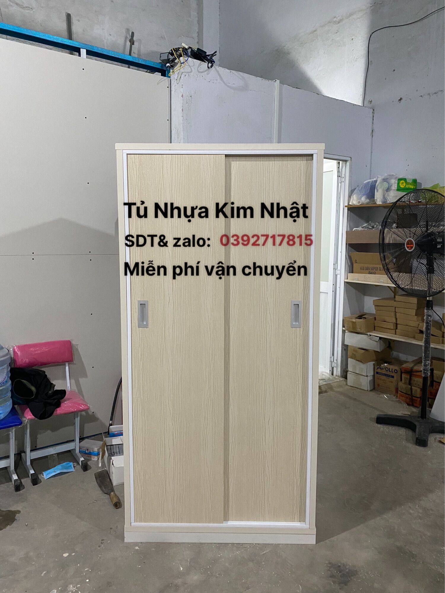 Tủ quần áo nhựa Đài Loan 2 cánh cửa lùa freeship tphcm